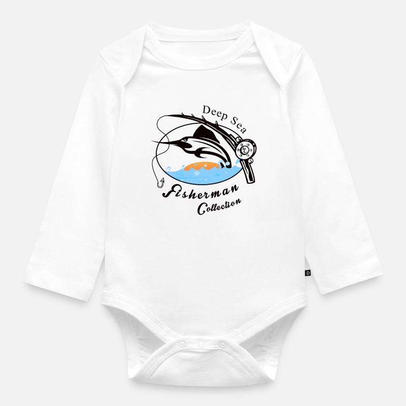 Pêcheurs en haute mer - Body Bébé bio manches longues - blanc