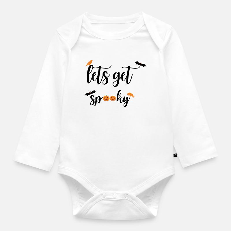 Helloween - Baby Bio-Langarm-Body - Weiß