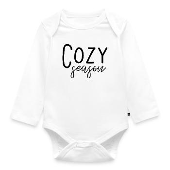 Cozy Season - Organic Longsleeve Baby Bodysuit - white - Front