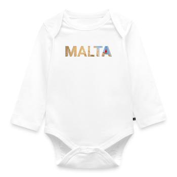 Malta - Organic Longsleeve Baby Bodysuit - white - Front
