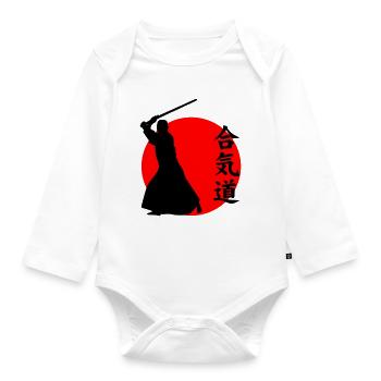 Aikido - Organic Longsleeve Baby Bodysuit - white - Front