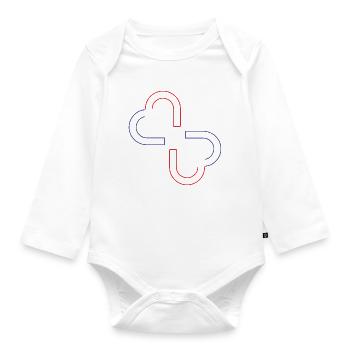 Dual Core - Organic Longsleeve Baby Bodysuit - white - Front
