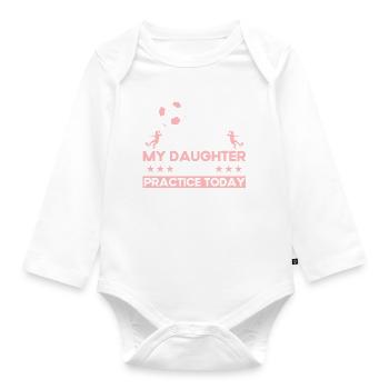 Football Soccer Maman Cadeau - Body Bébé bio manches longues - blanc - Devant