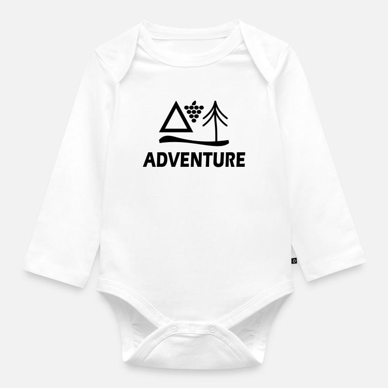 Aventure - Body Bébé bio manches longues - blanc