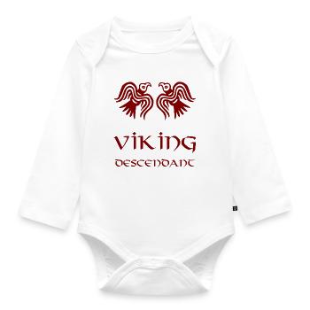 Wikinger-Nachfahre Rost - Baby Bio-Langarm-Body - Weiß - Vorne