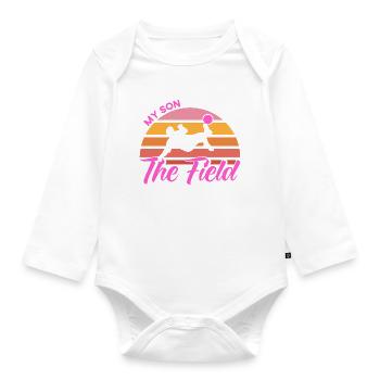 Sportfan Fußball Mama Fußball Geschenk - Baby Bio-Langarm-Body - Weiß - Vorne