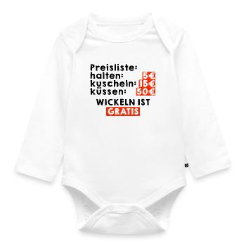 Baby Preisliste - Baby Bio-Langarm-Body - Weiß - Vorne
