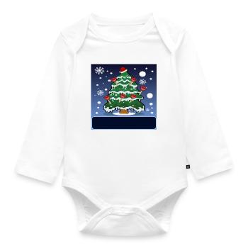 CHRISTMAS PLUMBER SANITARY FACILITIES PÖMPEL - Organic Longsleeve Baby Bodysuit - white - Front