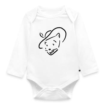 Puss in Boots - Organic Longsleeve Baby Bodysuit - white - Front