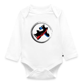 Schuhe - Baby Bio-Langarm-Body - Weiß - Vorne