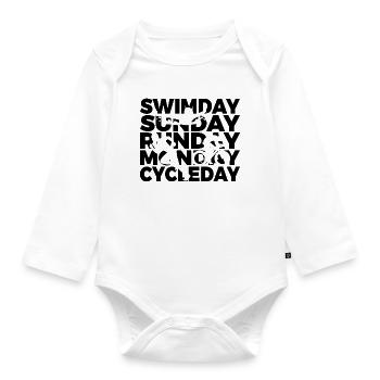 Triathlon Week - Organic Longsleeve Baby Bodysuit - white - Front