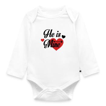Nouveau design d’expression de l’amour - Body Bébé bio manches longues - blanc - Devant