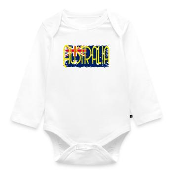 Australien zwei - Baby Bio-Langarm-Body - Weiß - Vorne