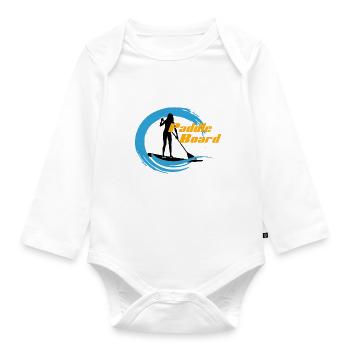 Paddel - Baby Bio-Langarm-Body - Weiß - Vorne