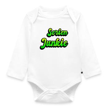 Serien Junkie - Baby Bio-Langarm-Body - Weiß - Vorne