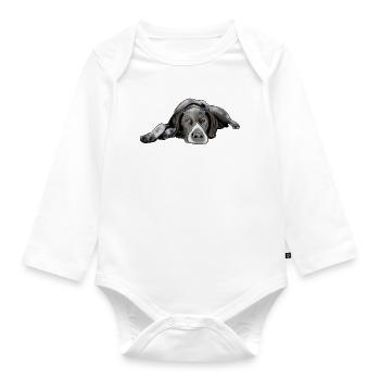 Pointer German Shorthair - Organic Longsleeve Baby Bodysuit - white - Front