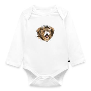 Havanese - Organic Longsleeve Baby Bodysuit - white - Front