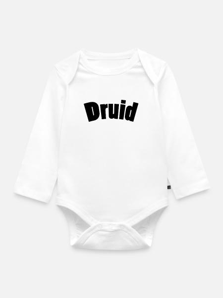 Druid - Baby Bio-Langarm-Body - Weiß