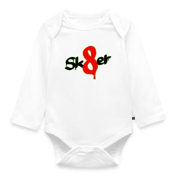 Sk8er - Baby Bio-Langarm-Body - Weiß - Vorne