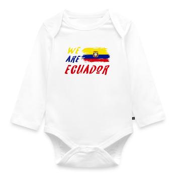 Wir sind Ecuador - Baby Bio-Langarm-Body - Weiß - Vorne