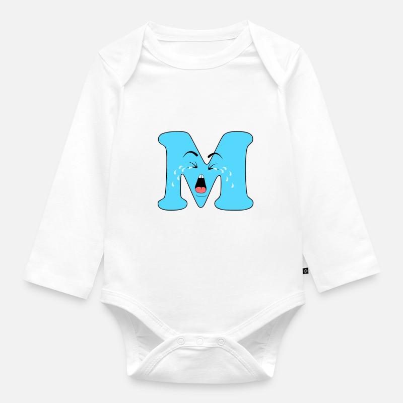 M - Baby Bio-Langarm-Body - Weiß