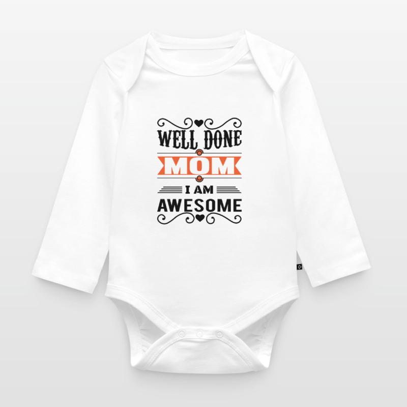 Muttertag, Muttertag, Muttertag, Muttertag, Muttertag Baby Bio-Langarm-Body