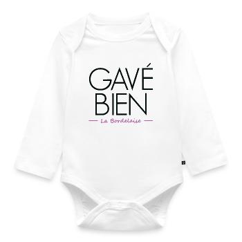 Bordeaux-Brunnen zwangsernährt - Baby Bio-Langarm-Body - Weiß - Vorne