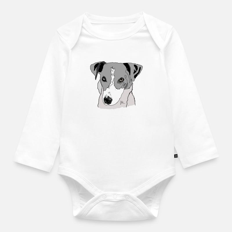 Jack Russel Terrier - Body Bébé bio manches longues - blanc