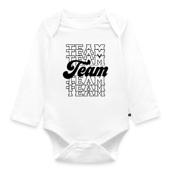 Team - Baby Bio-Langarm-Body - Weiß - Vorne