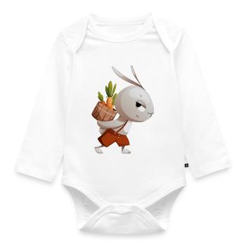 gardening, gardening, gardener - Organic Longsleeve Baby Bodysuit - white - Front