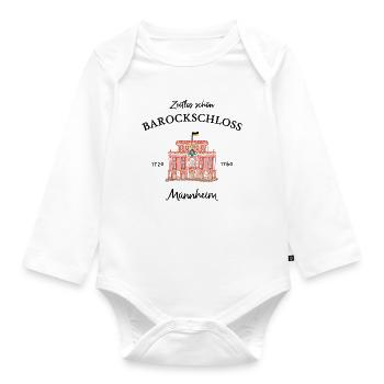 Mannheim, Iconic Baroque Palace, construction period - Organic Longsleeve Baby Bodysuit - white - Front