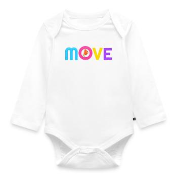 MOVE - Organic Longsleeve Baby Bodysuit - white - Front