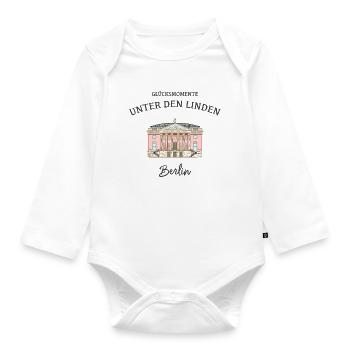 Berlin, Oper Unter den Linden - Baby Bio-Langarm-Body - Weiß - Vorne