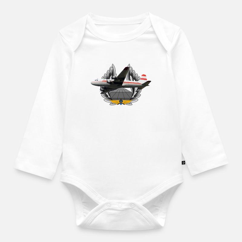 DC-4 - Baby Bio-Langarm-Body - Weiß