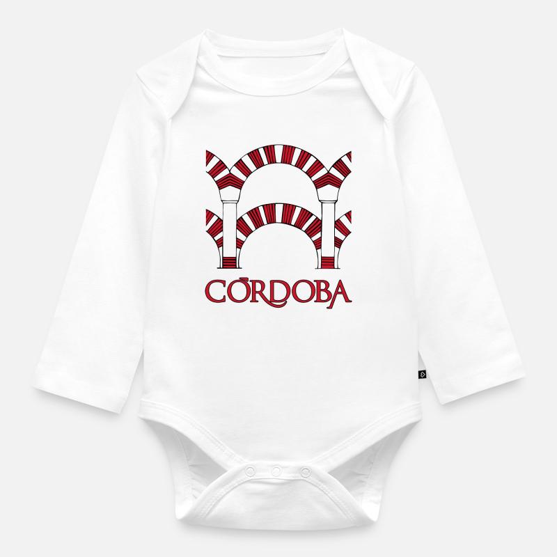 Cordoue 1 - Body Bébé bio manches longues - blanc