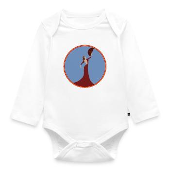 Flamenco Tänzerin - Baby Bio-Langarm-Body - Weiß - Vorne