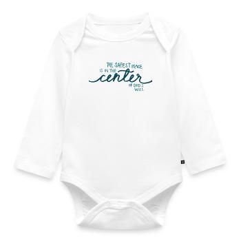 Der sicherste Ort - Baby Bio-Langarm-Body - Weiß - Vorne