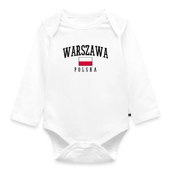 Varsovie - Warszawa - Body Bébé bio manches longues - blanc - Devant
