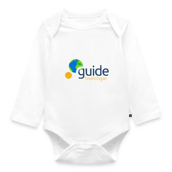 Tourist guide - Organic Longsleeve Baby Bodysuit - white - Front