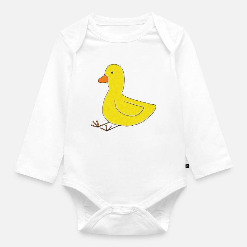 ente impressionismus - Baby Bio-Langarm-Body - Weiß