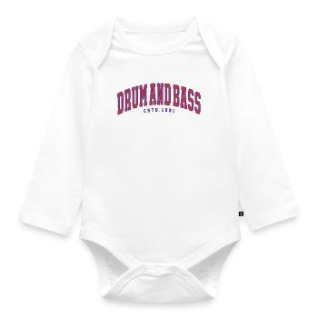 Drum And Bass Jersey - Organic Longsleeve Baby Bodysuit - white - Front