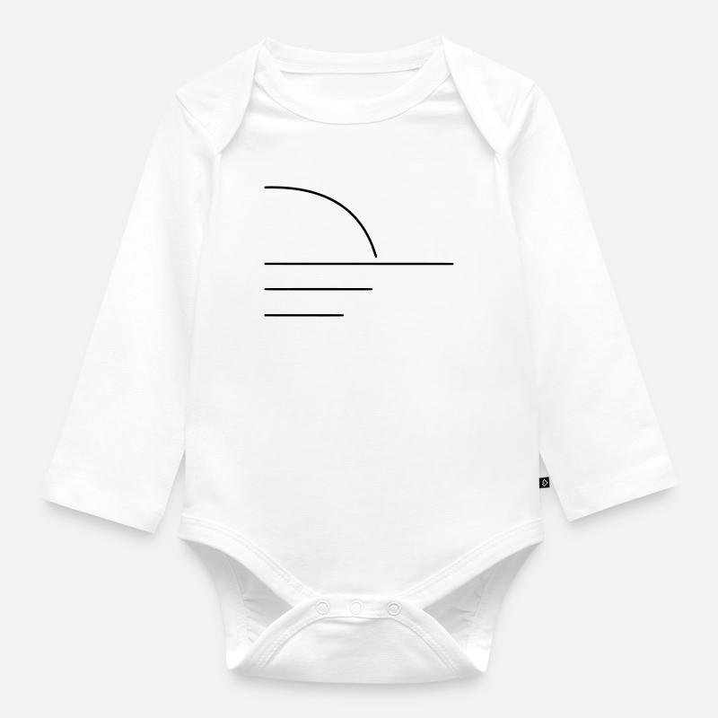Soleil - Body Bébé bio manches longues - blanc