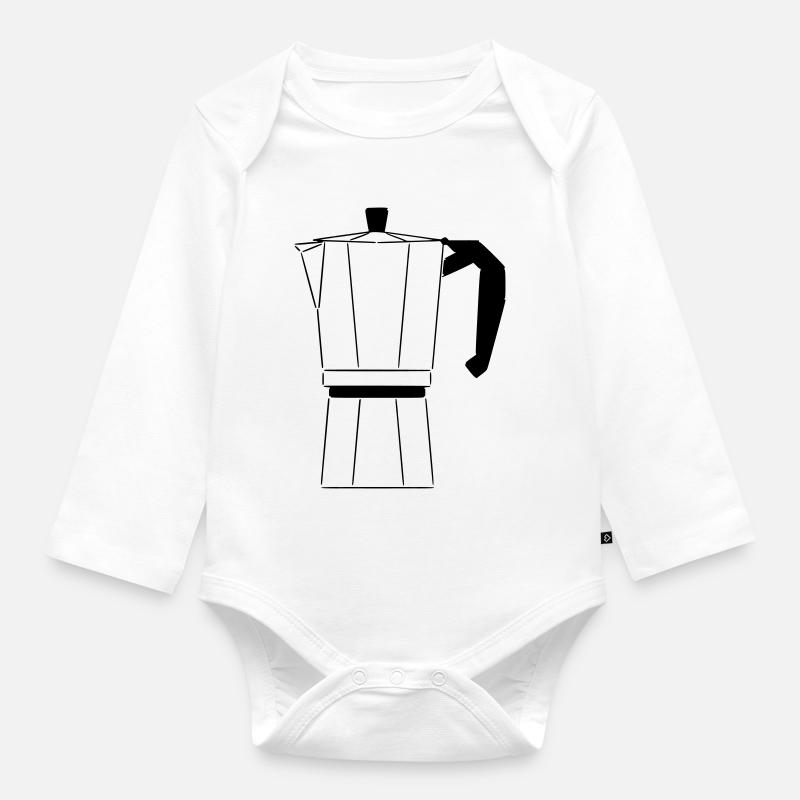 Cafe - Baby Bio-Langarm-Body - Weiß