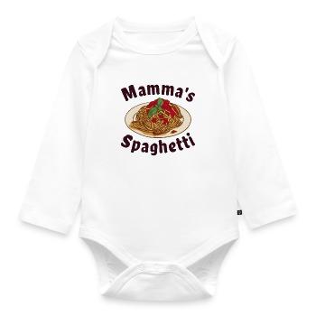 Mamma's Spaghetti - Baby Bio-Langarm-Body - Weiß - Vorne