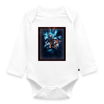 Spaceman - Organic Longsleeve Baby Bodysuit - white - Front