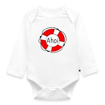 Rettungsring - Baby Bio-Langarm-Body - Weiß - Vorne