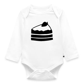 Piece of cake - Organic Longsleeve Baby Bodysuit - white - Front