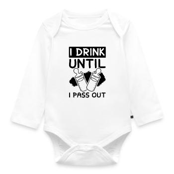 Baby baby bottle - Organic Longsleeve Baby Bodysuit - white - Front
