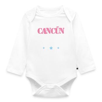 Cancun 2023 - Baby Bio-Langarm-Body - Weiß - Vorne