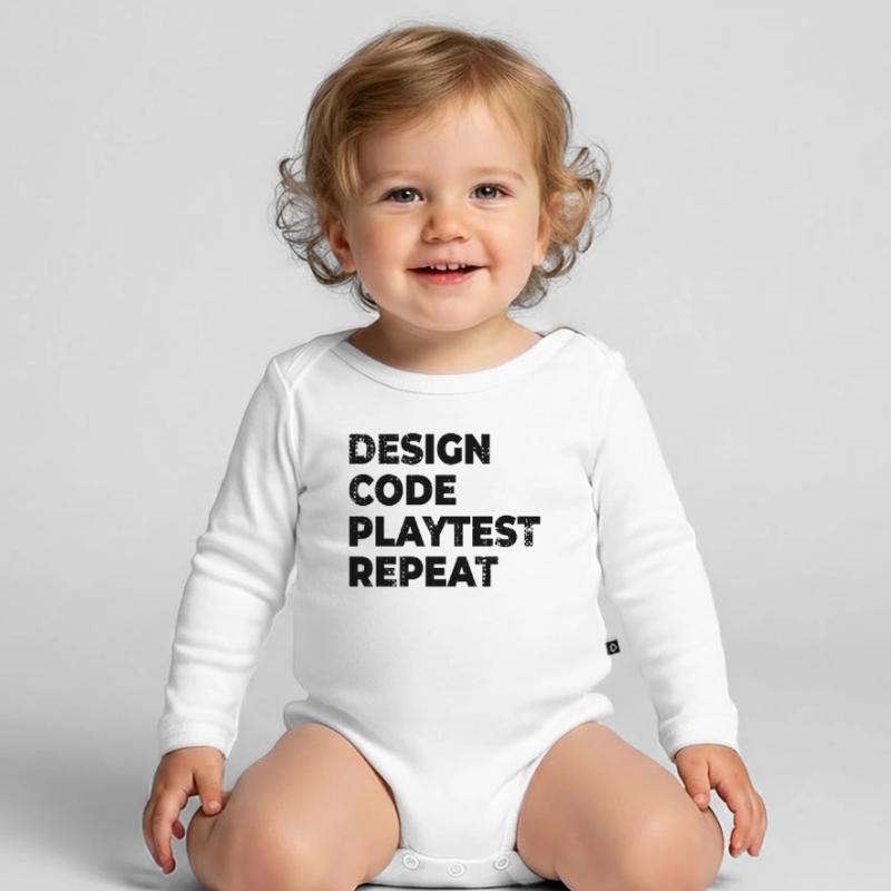 Test de test de Design Code Body Bébé bio manches longues